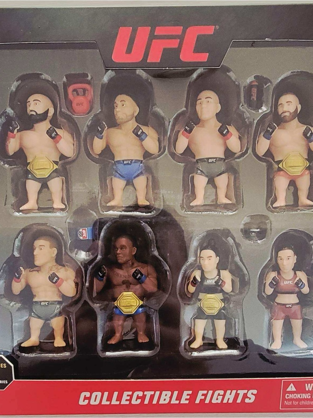 UFC Mini Fighter Playset - Black, Blue, Red, Gold Accents